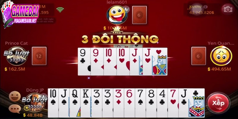 Cách xếp bài tiến lên miễn phí