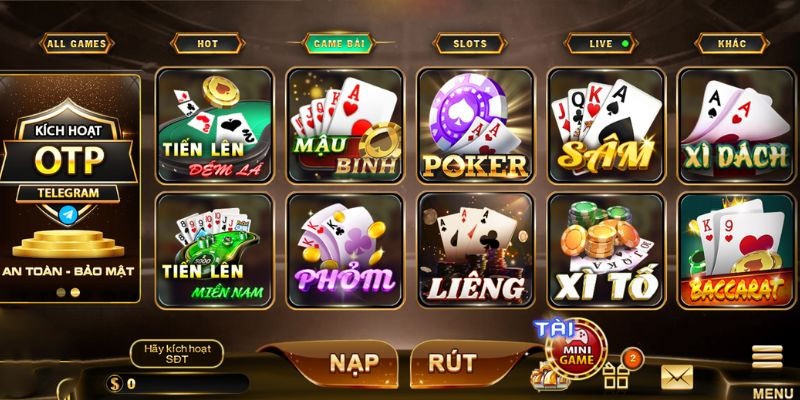 Top trò chơi cá cược game bài online hấp dẫn nhất 2025